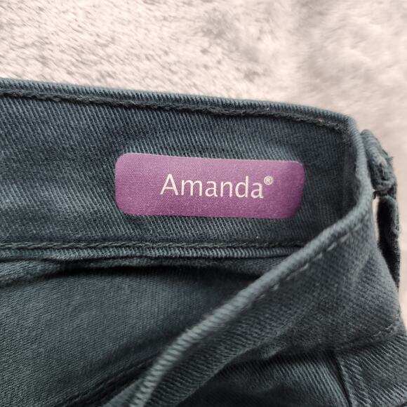 Gloria Vanderbilt Jeans Women 6 Green Amanda High Rise Tapered Leg Stretch Denim - Picture 7 of 15